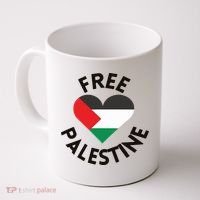 Free Palestine Heart Support Palestine Coffee Mug thumb 0