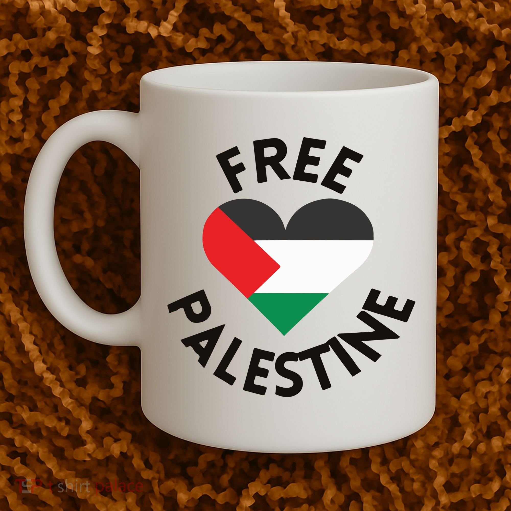 Free Palestine Heart Support Palestine Coffee Mug