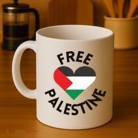 Free Palestine Heart Support Palestine Coffee Mug thumb 4