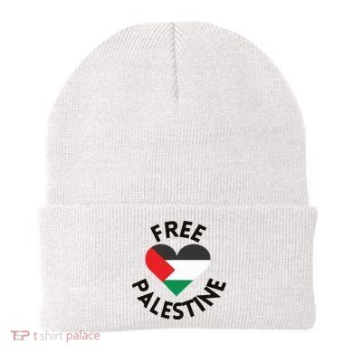 Free Palestine Heart Support Palestine Beanie