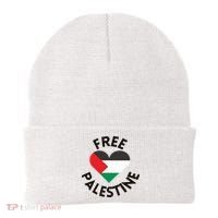 Free Palestine Heart Support Palestine Beanie thumb 0
