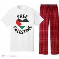 Free Palestine Heart Support Palestine Pajama Set thumb 0