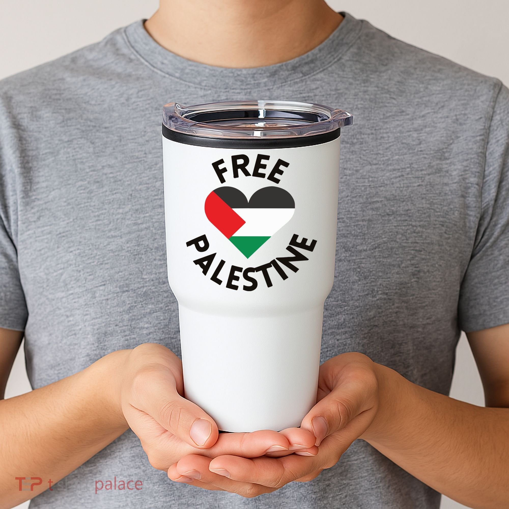 Free Palestine Heart Support Palestine Tumbler