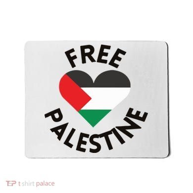 Free Palestine Heart Support Palestine Mousepad