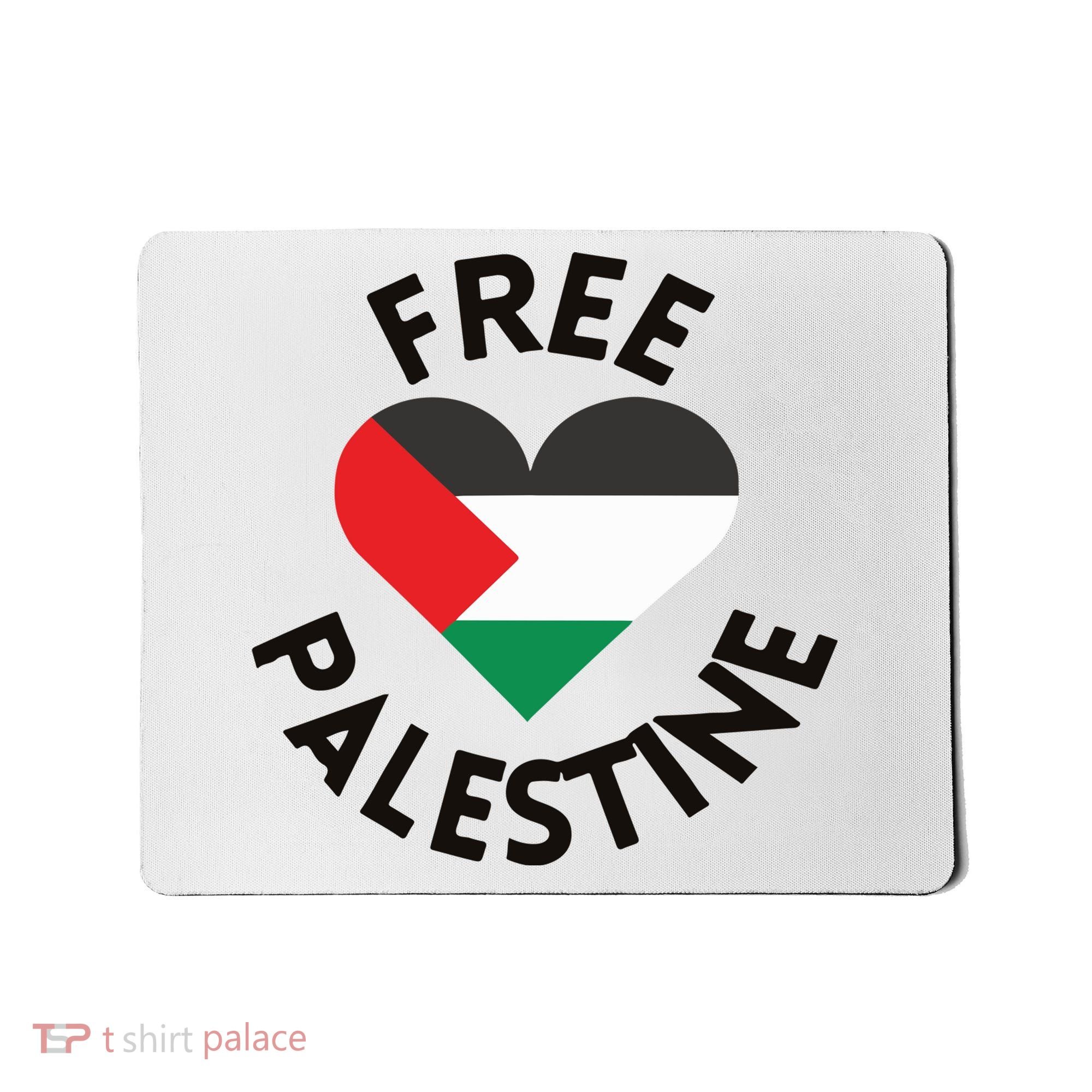 Free Palestine Heart Support Palestine Mousepad