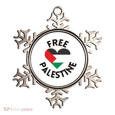Free Palestine Heart Support Palestine Ornament