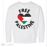 Free Palestine Heart Support Palestine Toddler Sweatshirt thumb 0
