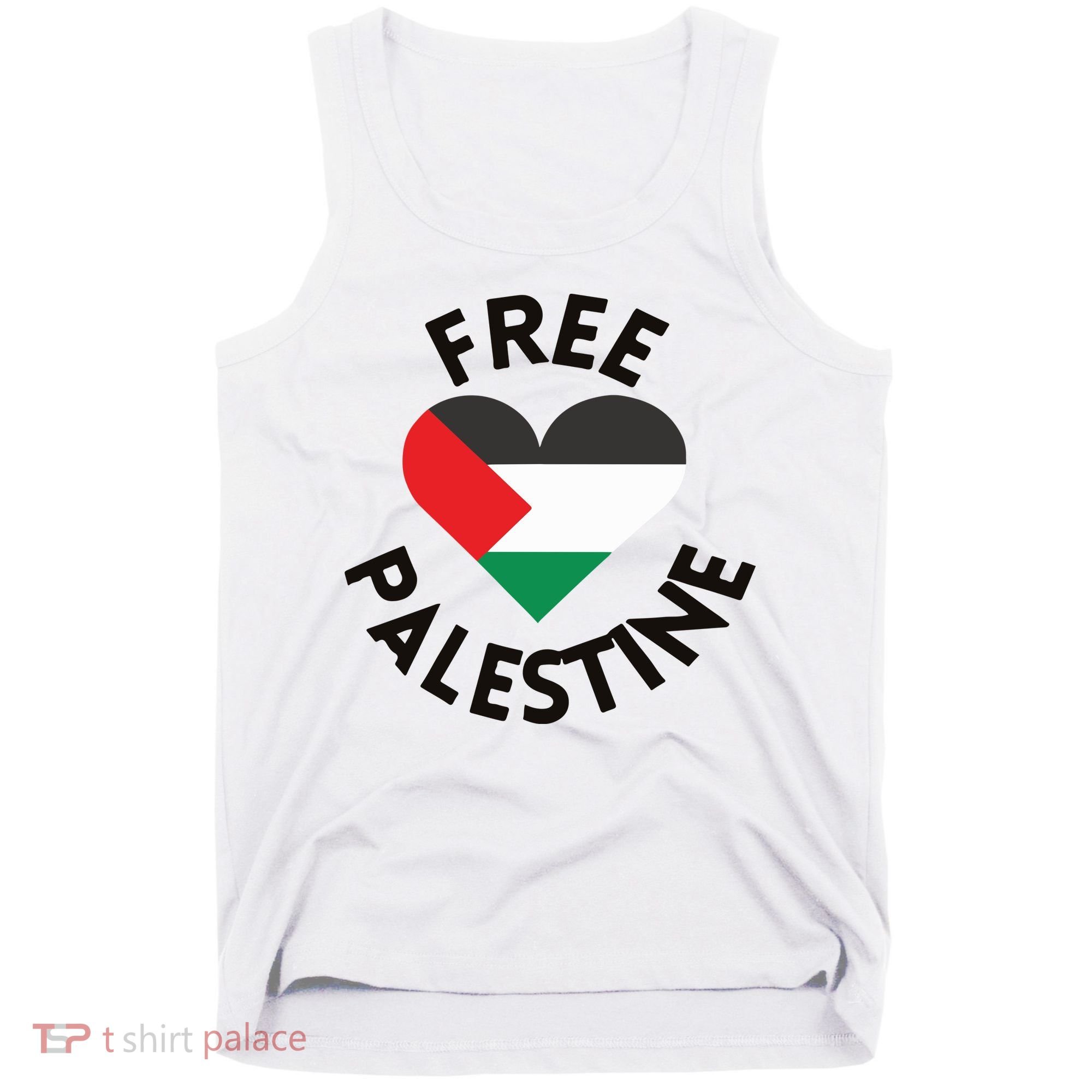 Free Palestine Heart Support Palestine Tank Top