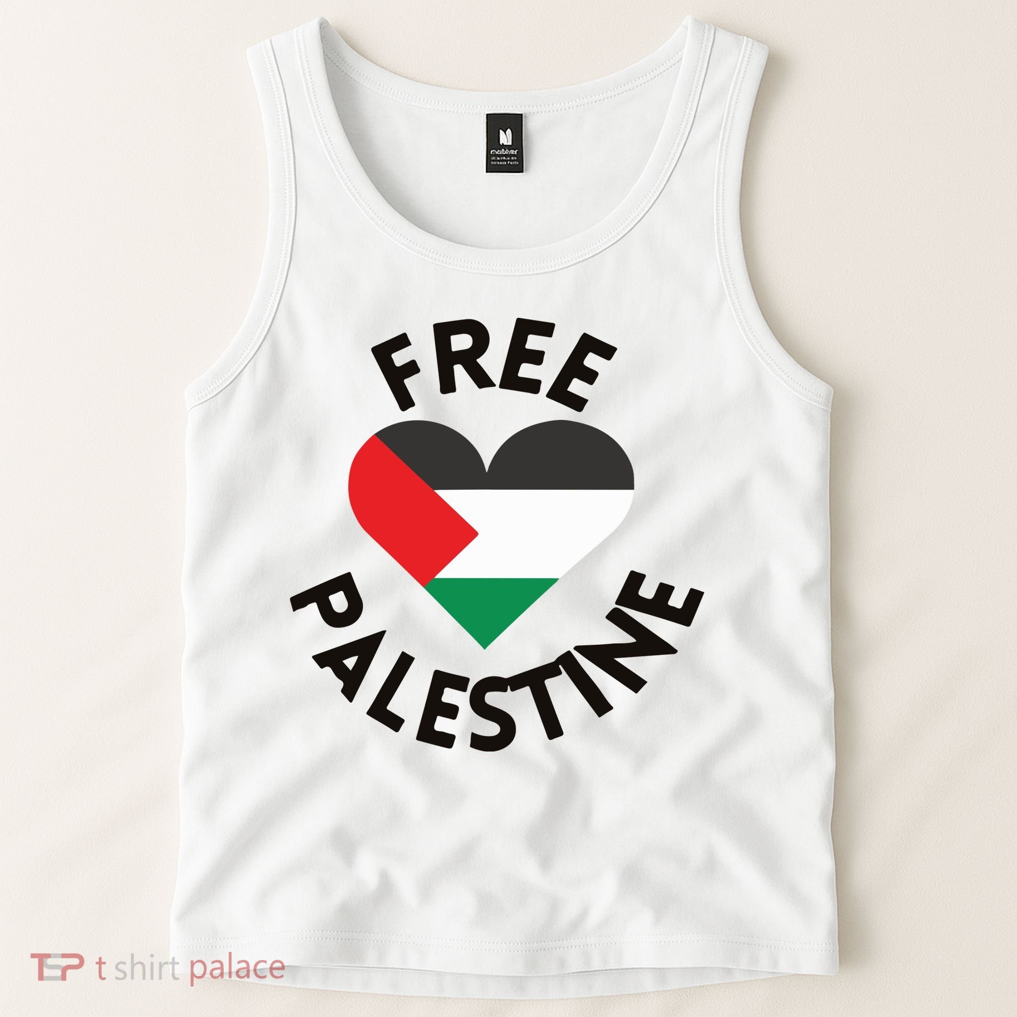 Free Palestine Heart Support Palestine Tank Top