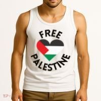Free Palestine Heart Support Palestine Tank Top thumb 3