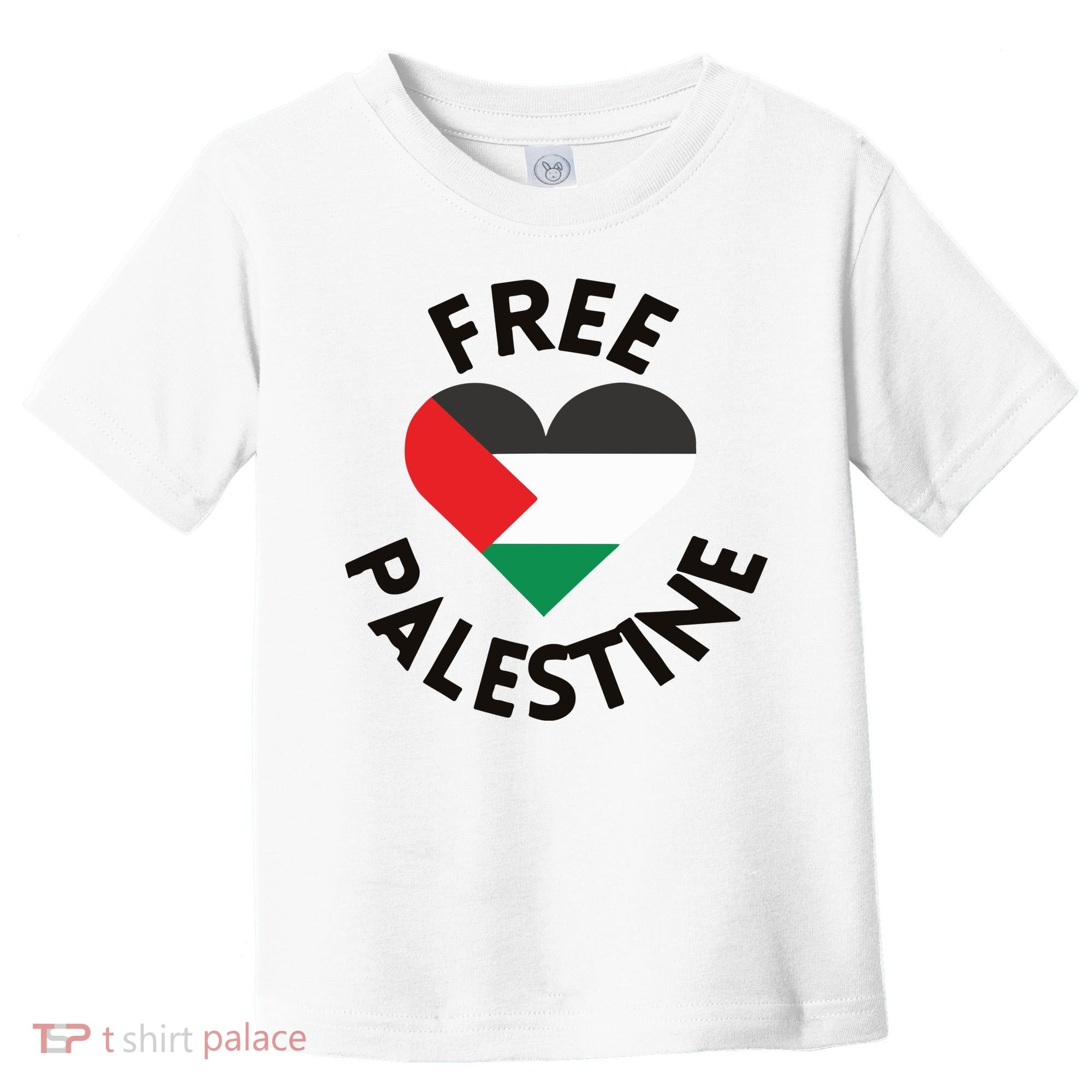 Free Palestine Heart Support Palestine Toddler T-Shirt