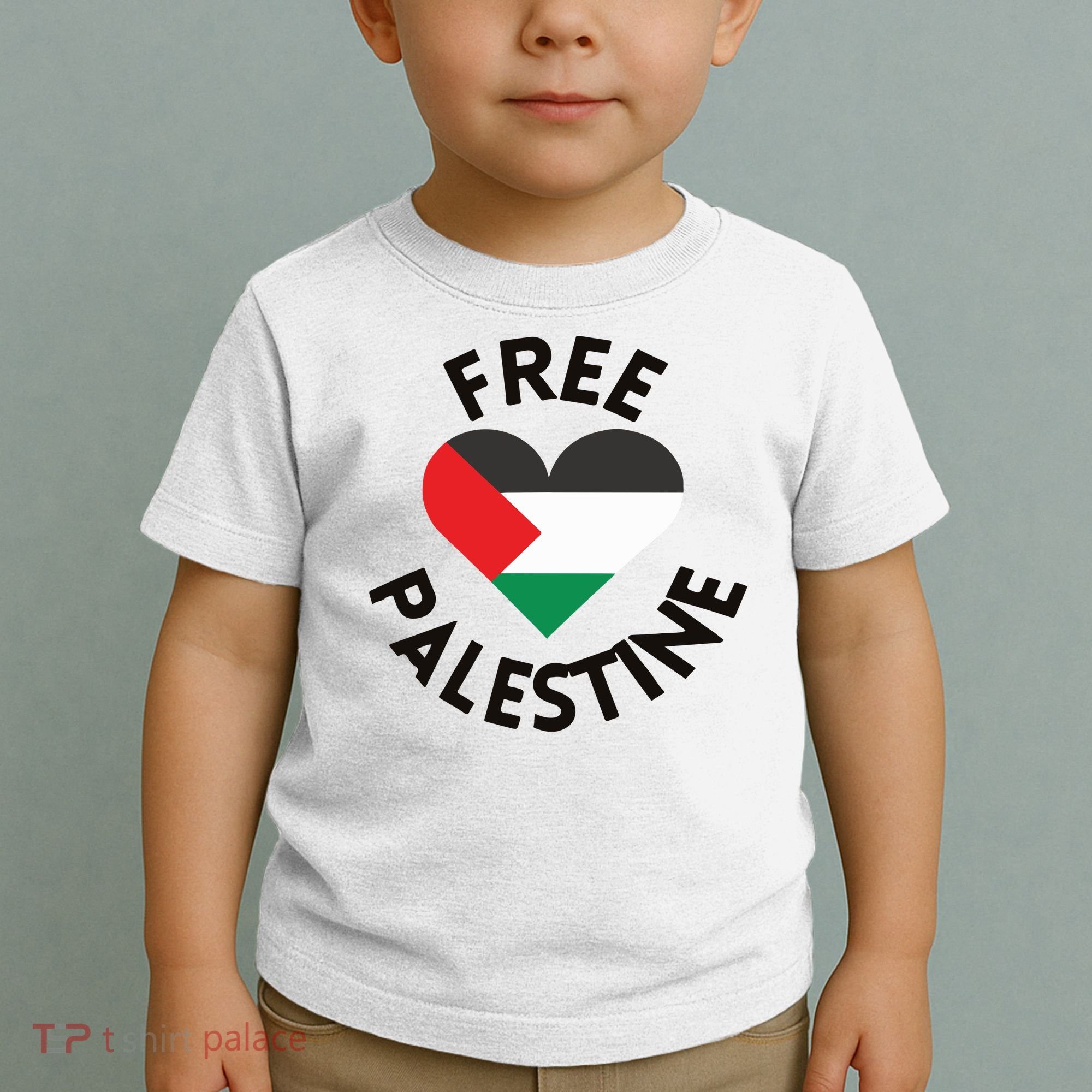 Free Palestine Heart Support Palestine Toddler T-Shirt