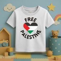 Free Palestine Heart Support Palestine Toddler T-Shirt thumb 3