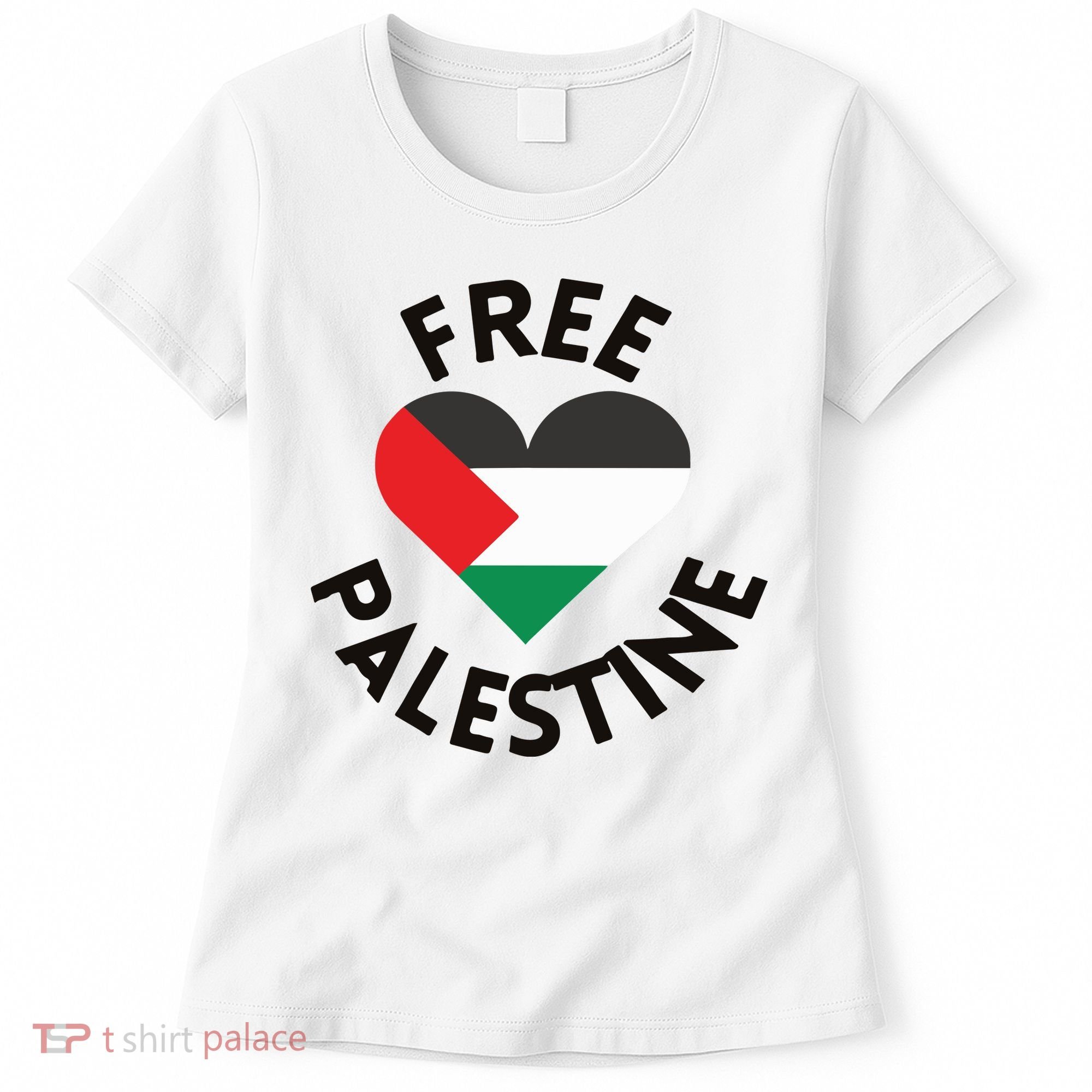 Free Palestine Heart Support Palestine Women's T-Shirt
