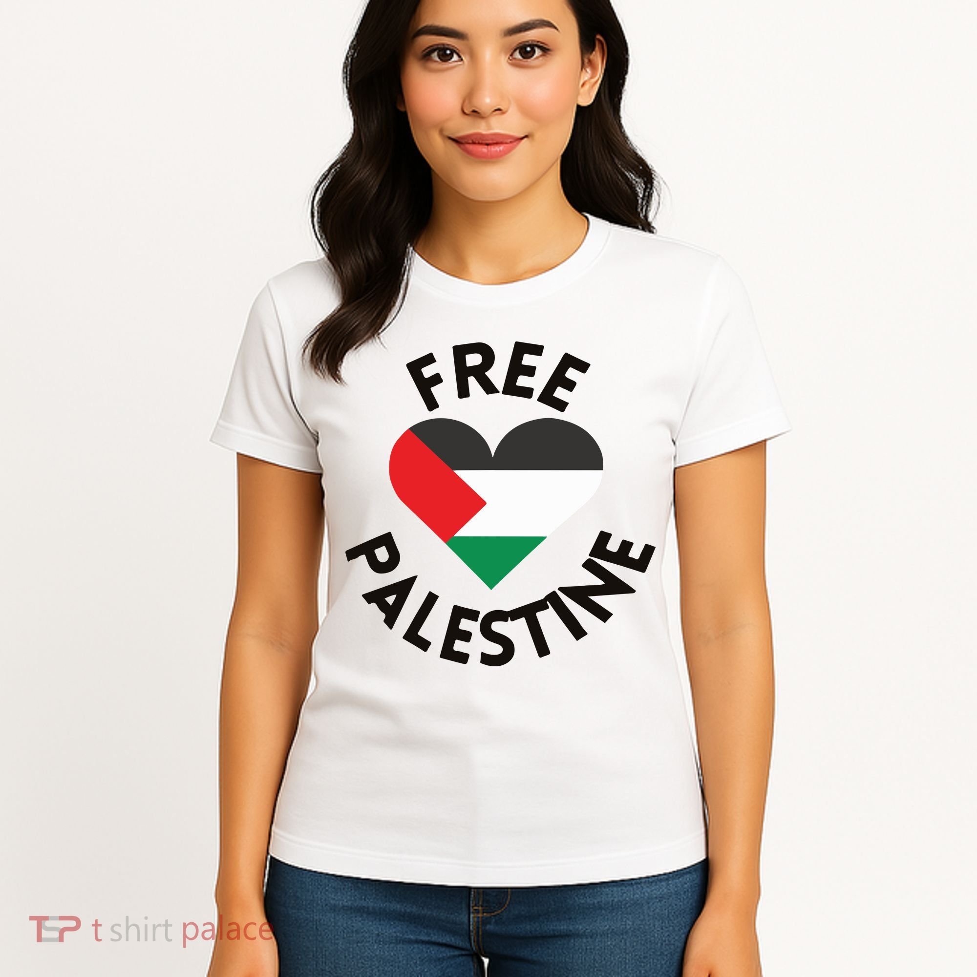 Free Palestine Heart Support Palestine Women's T-Shirt