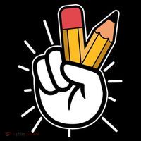 Funny Peace Hand With Pencil Fingers Ornament thumb 1