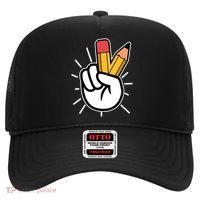 Funny Peace Hand With Pencil Fingers Hat thumb 0