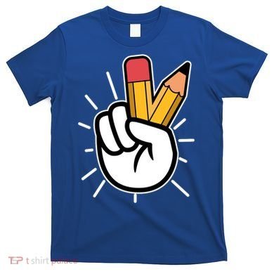 Funny Peace Hand With Pencil Fingers T-Shirt