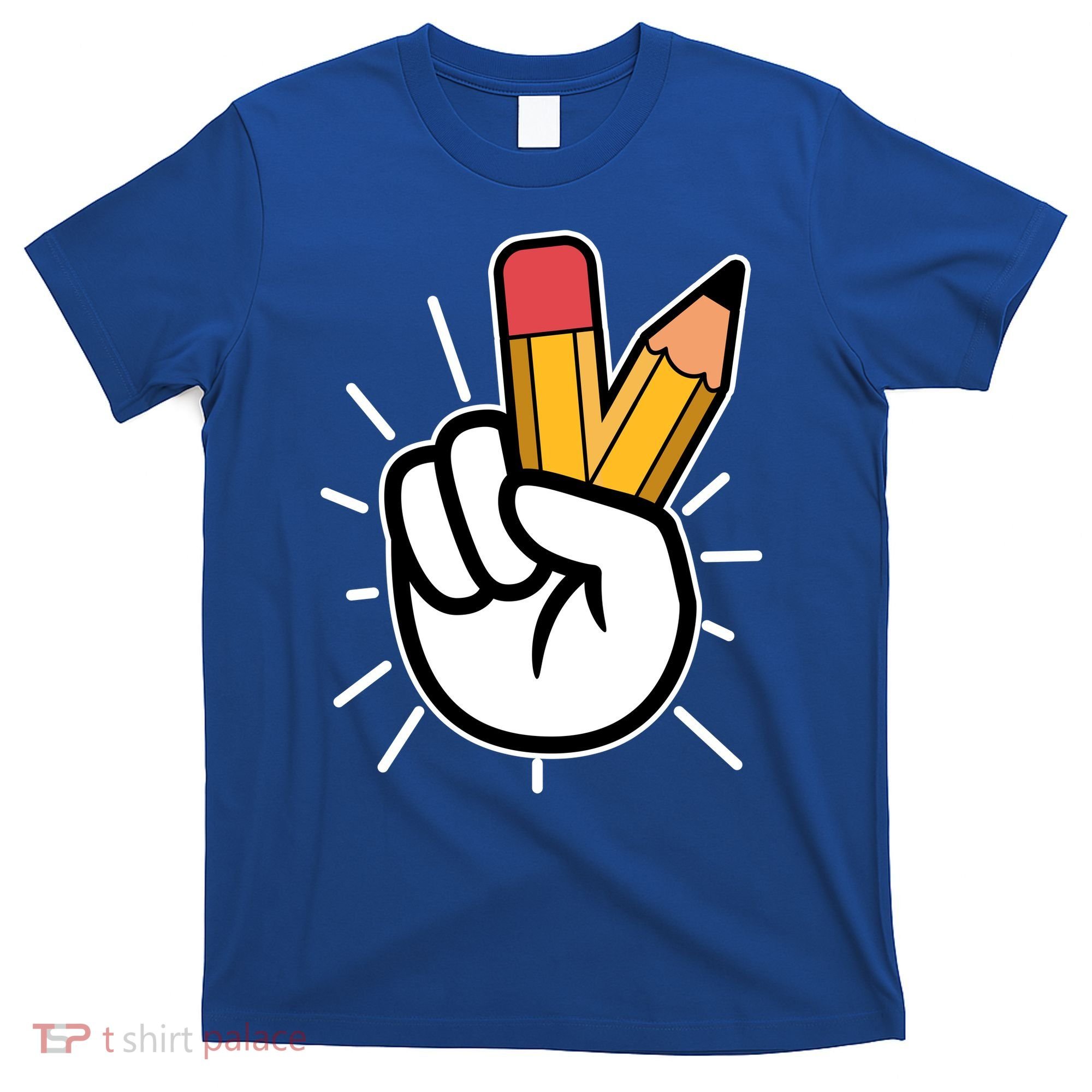 Funny Peace Hand With Pencil Fingers T-Shirt