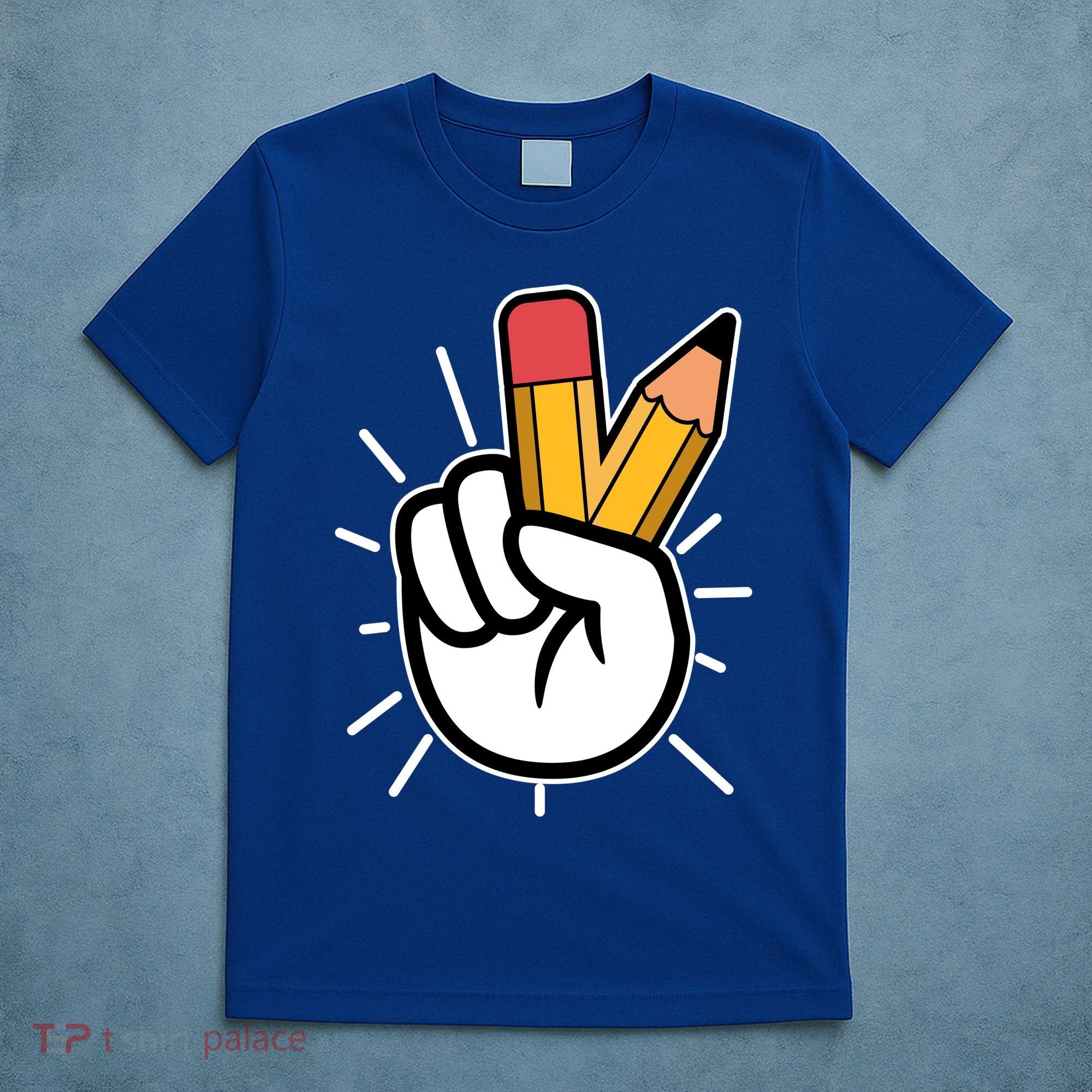 Funny Peace Hand With Pencil Fingers T-Shirt