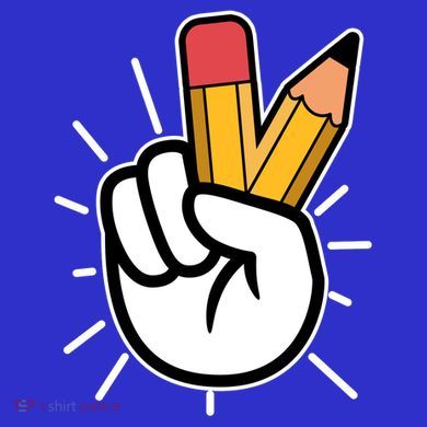 Funny Peace Hand With Pencil Fingers Tall T-Shirt