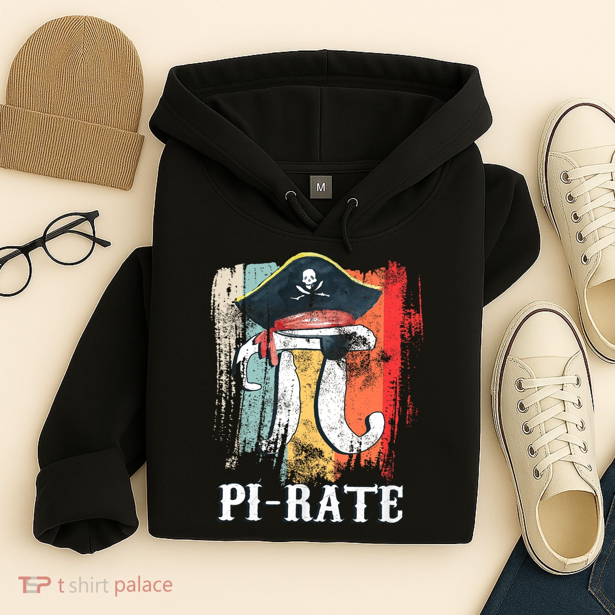 Funny Pi-rate - Happy Pi Day Math Geek Pirate Lover Hoodie