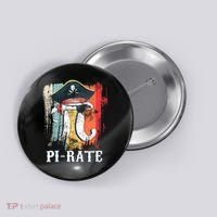 Funny Pi-rate - Happy Pi Day Math Geek Pirate Lover Button thumb 0