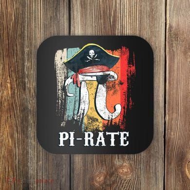 Funny Pi-rate - Happy Pi Day Math Geek Pirate Lover Coaster