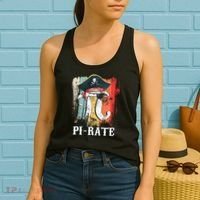 Funny Pi-rate - Happy Pi Day Math Geek Pirate Lover Women's Tank Top thumb 2