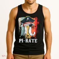 Funny Pi-rate - Happy Pi Day Math Geek Pirate Lover Tank Top thumb 3