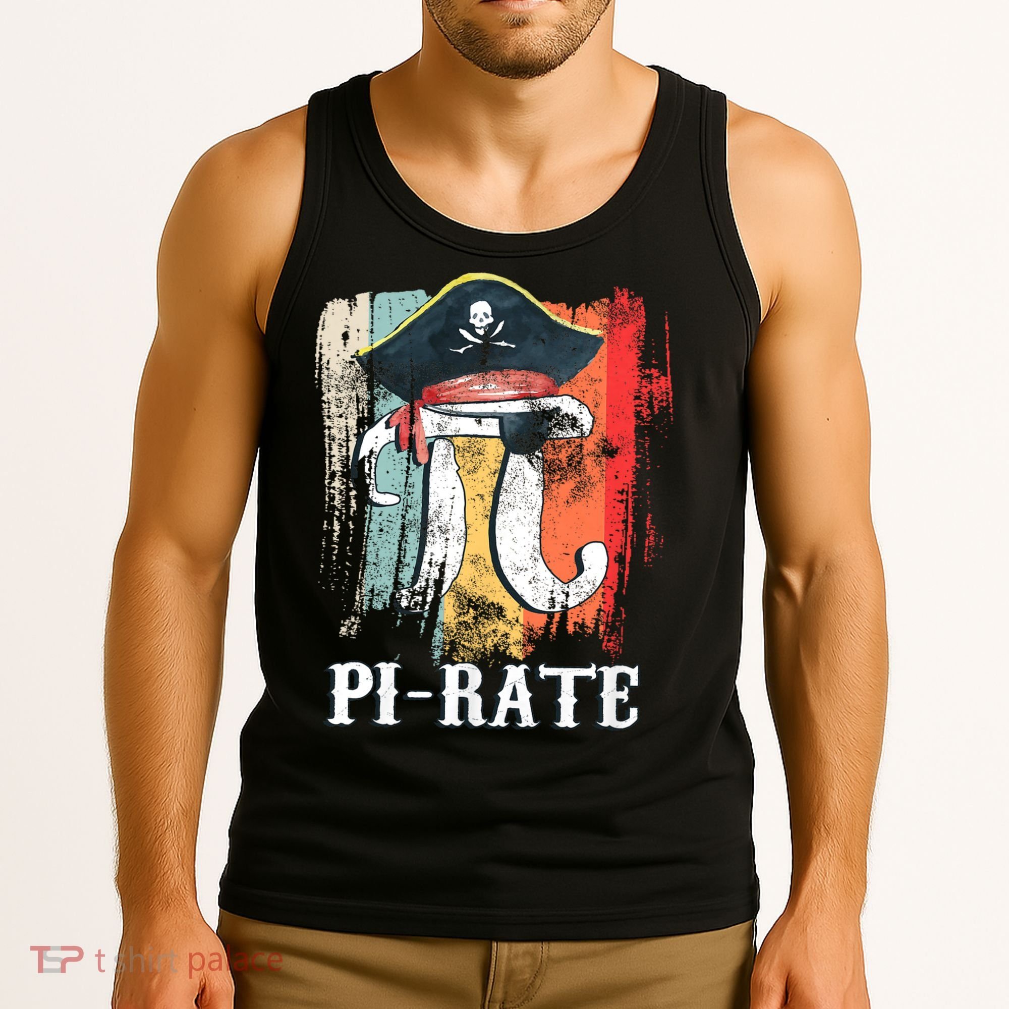 Funny Pi-rate - Happy Pi Day Math Geek Pirate Lover Tank Top