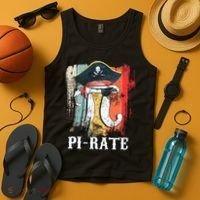 Funny Pi-rate - Happy Pi Day Math Geek Pirate Lover Tank Top thumb 4