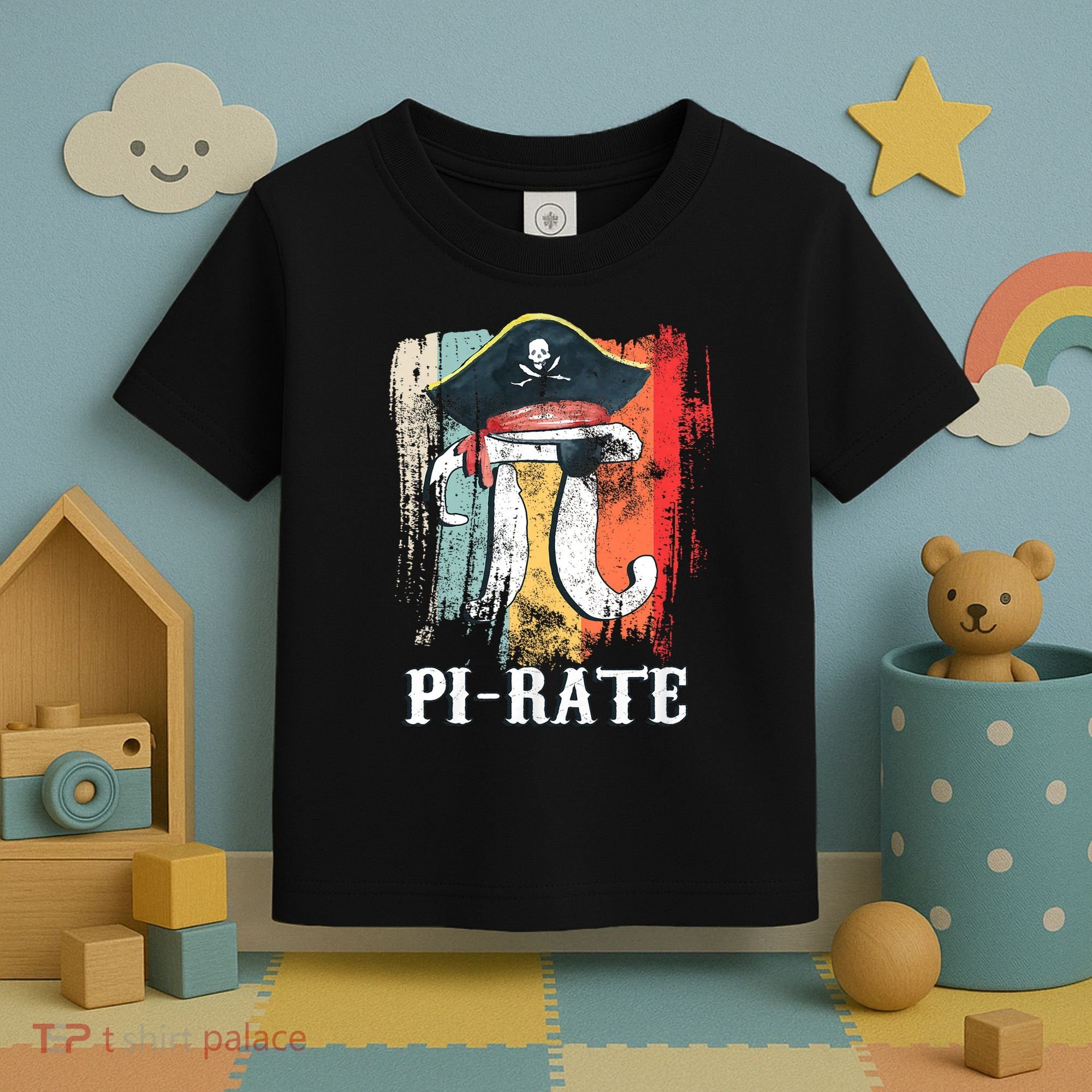 Funny Pi-rate - Happy Pi Day Math Geek Pirate Lover Toddler T-Shirt