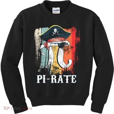 Funny Pi-rate - Happy Pi Day Math Geek Pirate Lover Kids Sweatshirt