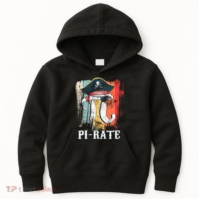 Funny Pi-rate - Happy Pi Day Math Geek Pirate Lover Kids Hoodie