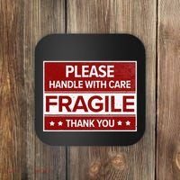 Fragile Please Handle With Care Sensitive Personality Coaster thumb 0