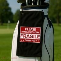 Fragile Please Handle With Care Sensitive Personality Golf Towel thumb 2