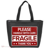 Fragile Please Handle With Care Sensitive Personality Tote Bag thumb 0