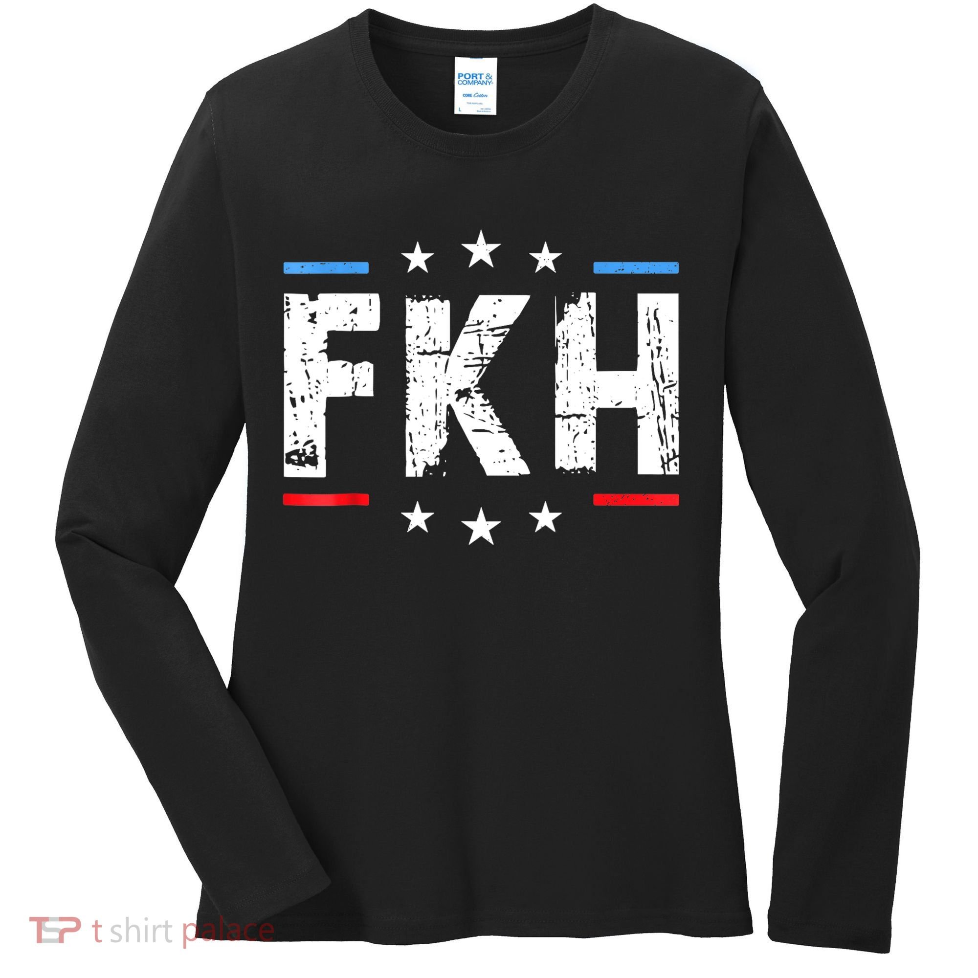 Fkh Political Humor F Kamala Harris Conservative Republican Women's Long Sleeve Shirt