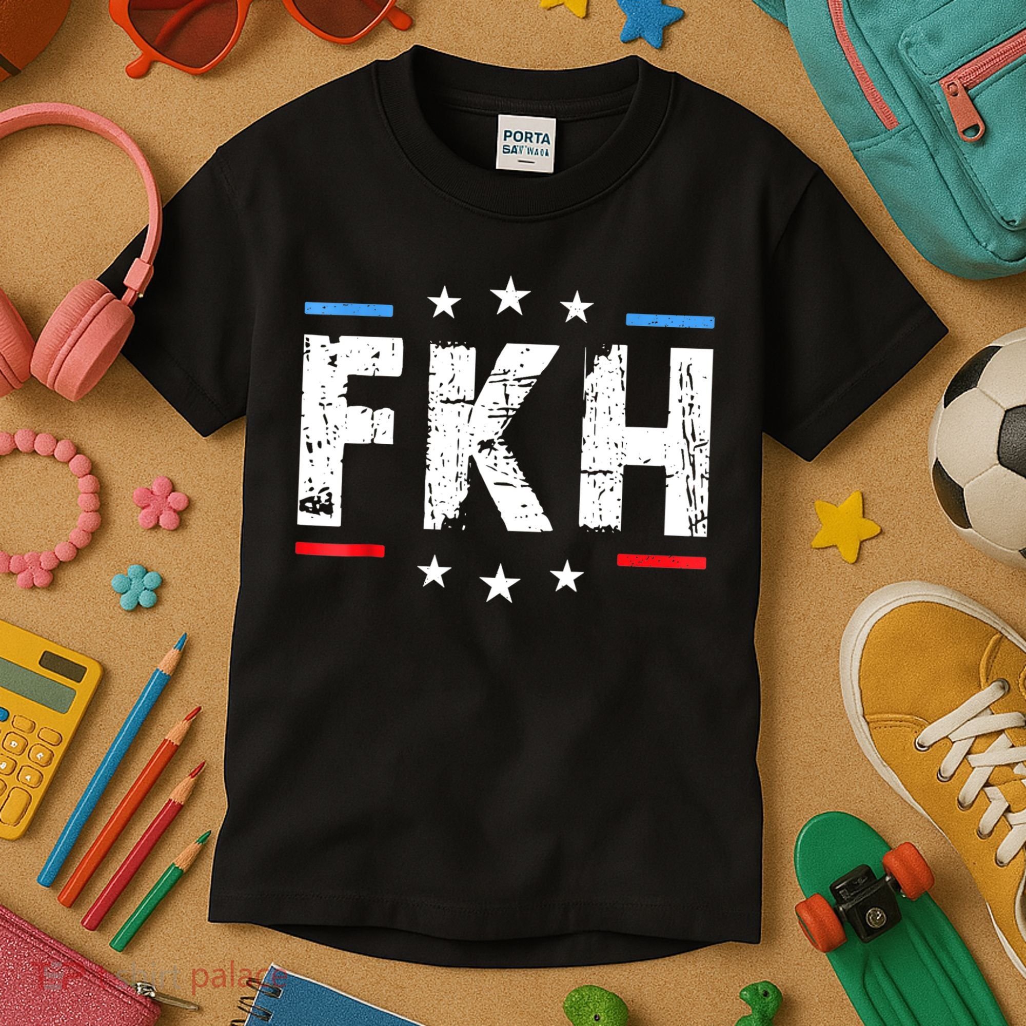 Fkh Political Humor F Kamala Harris Conservative Republican Kids T-Shirt