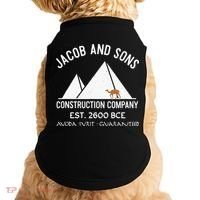 Funny Passover Hebrew Construction Egypt Pyramids Builders Doggie Tank thumb 0