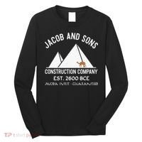 Funny Passover Hebrew Construction Egypt Pyramids Builders Long Sleeve Shirt thumb 0