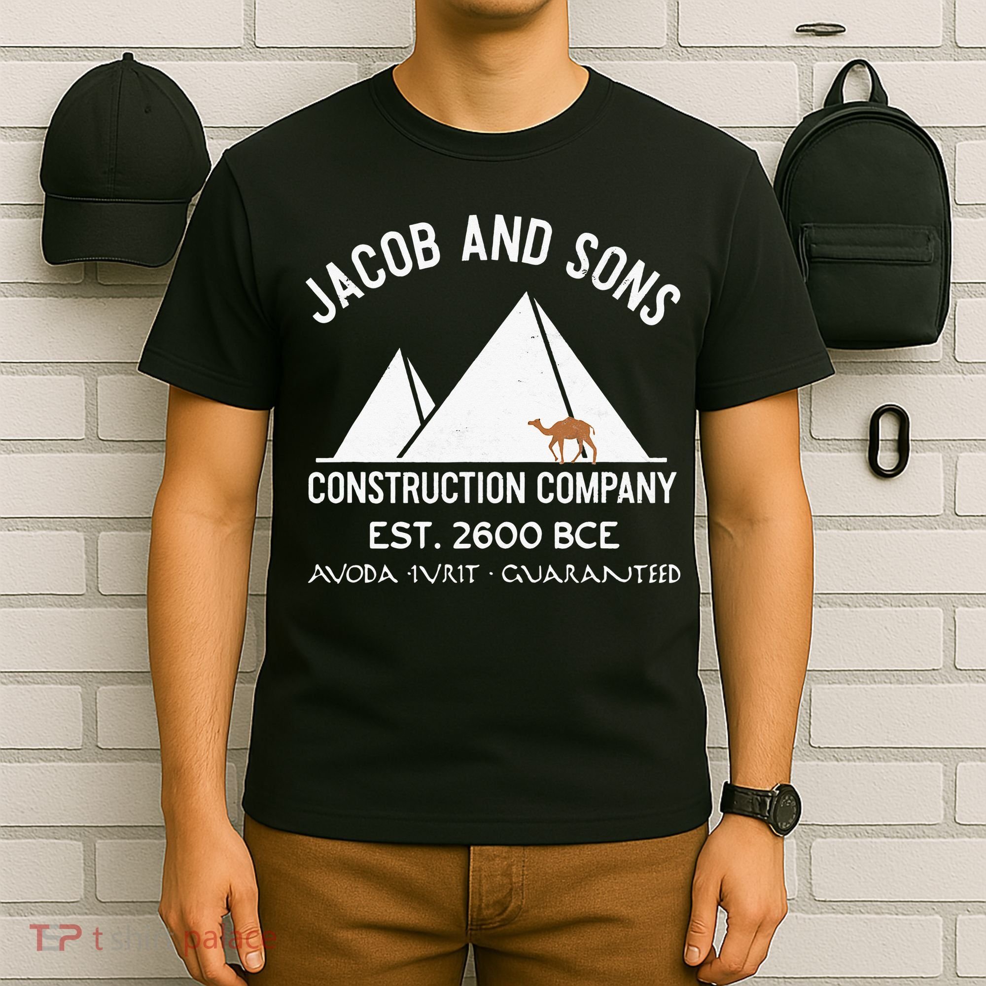 Funny Passover Hebrew Construction Egypt Pyramids Builders T-Shirt