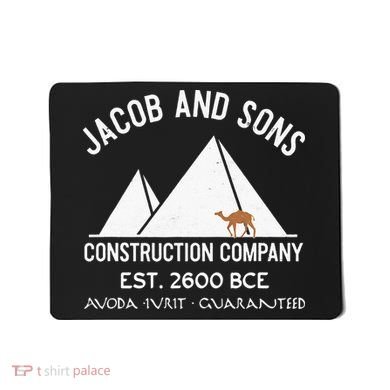 Funny Passover Hebrew Construction Egypt Pyramids Builders Mousepad