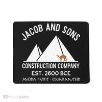 Funny Passover Hebrew Construction Egypt Pyramids Builders Mousepad thumb 0