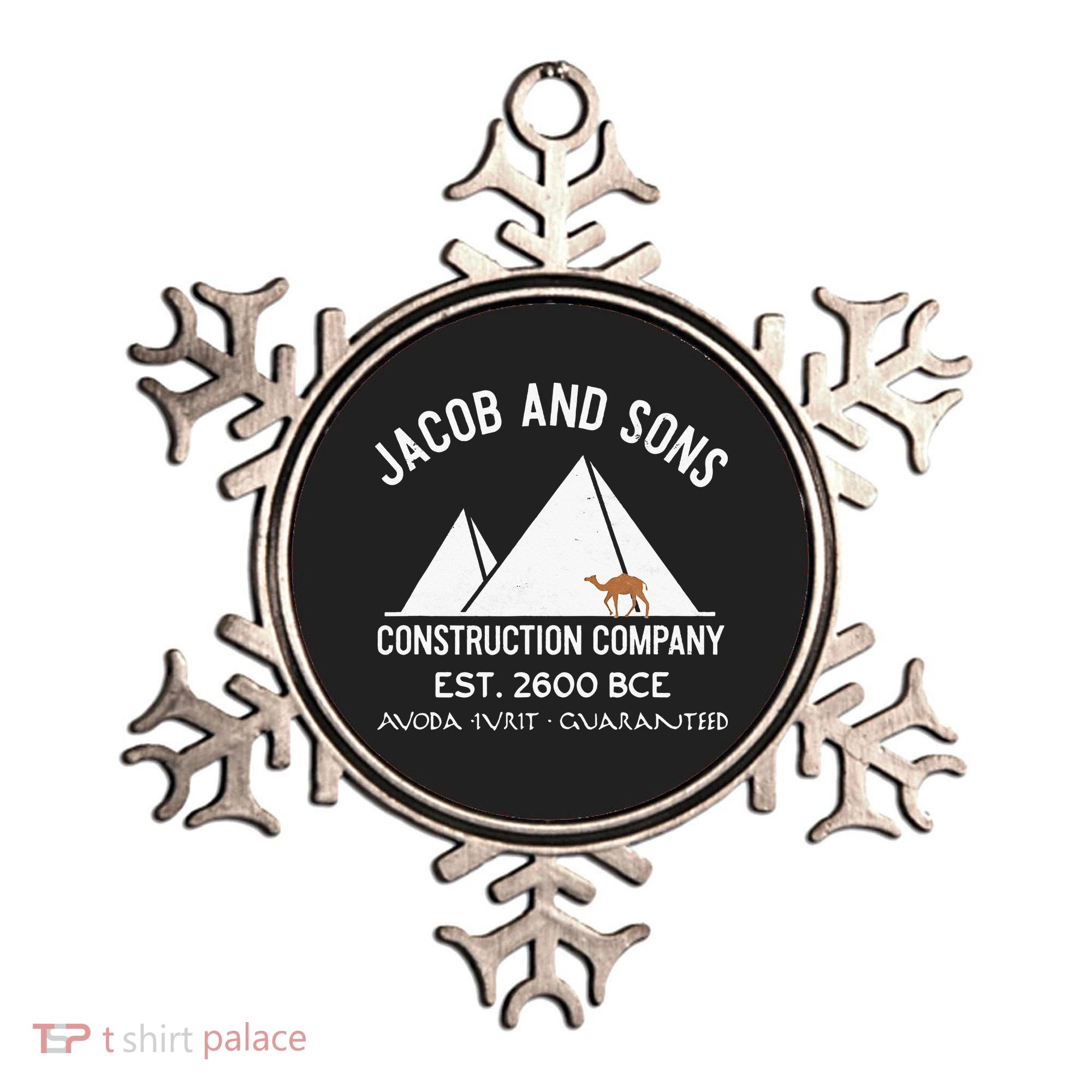 Funny Passover Hebrew Construction Egypt Pyramids Builders Ornament