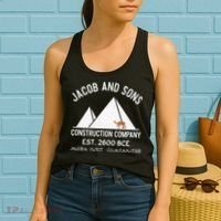 Funny Passover Hebrew Construction Egypt Pyramids Builders Women's Tank Top thumb 2