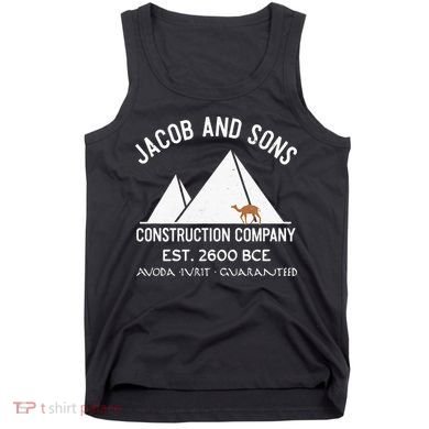 Funny Passover Hebrew Construction Egypt Pyramids Builders Tank Top