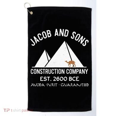 Funny Passover Hebrew Construction Egypt Pyramids Builders Golf Towel