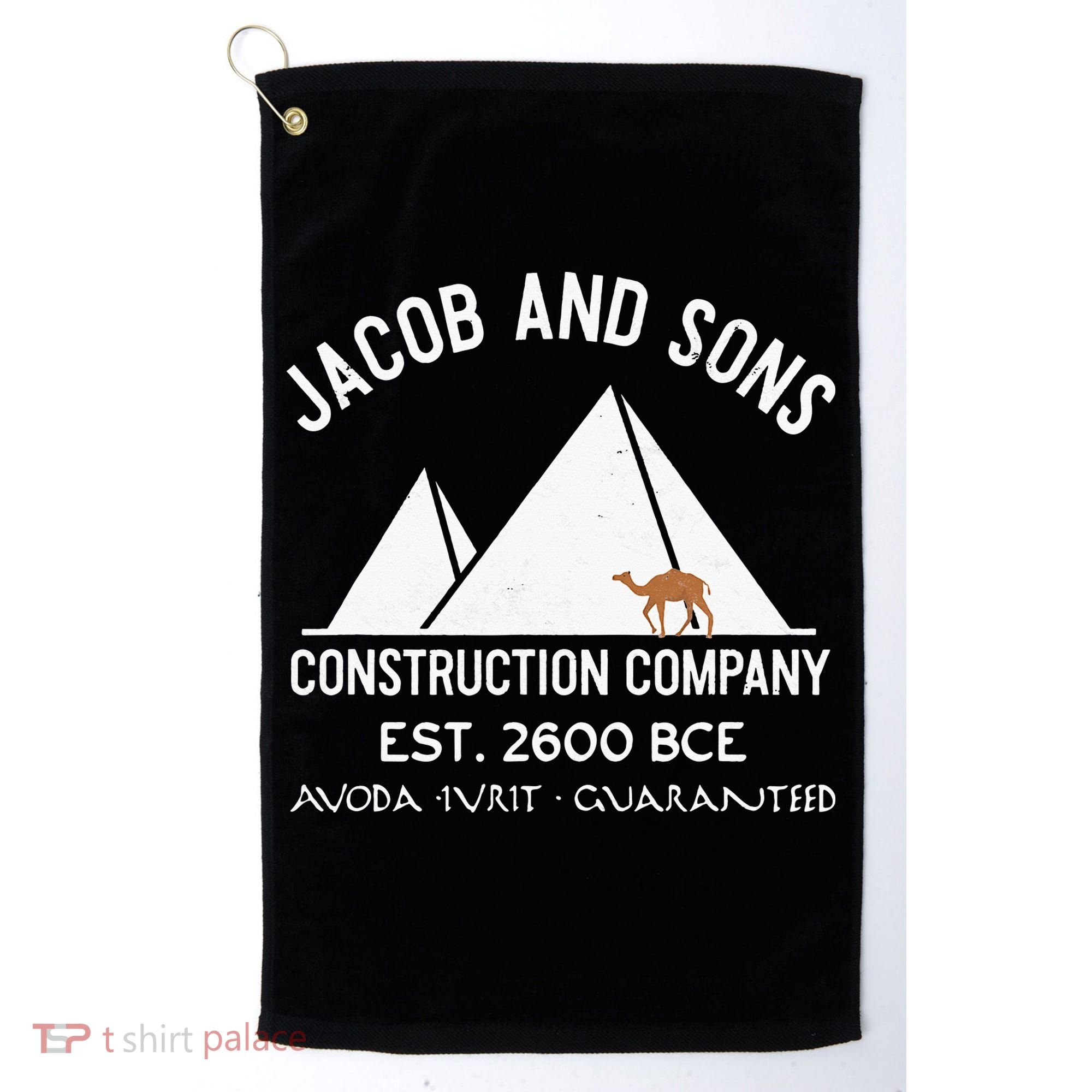 Funny Passover Hebrew Construction Egypt Pyramids Builders Golf Towel